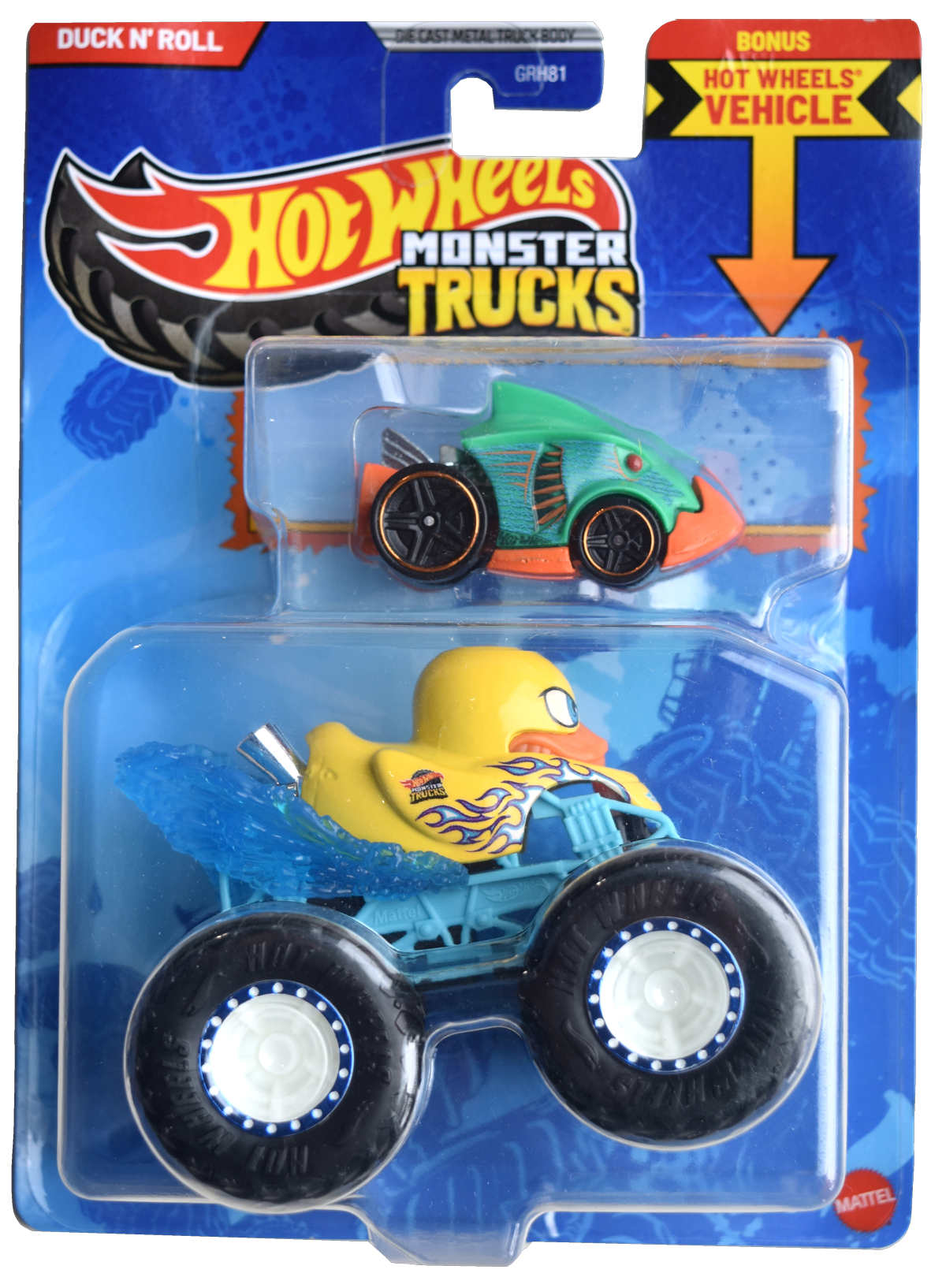 Hot Wheels Monster Trucks Duck n' Roll and Piranha Terror