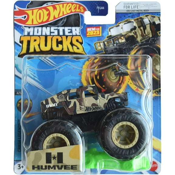 Hot Wheels Monster Trucks Humvee, Crash Legends 4/5 Connect and Crash Car