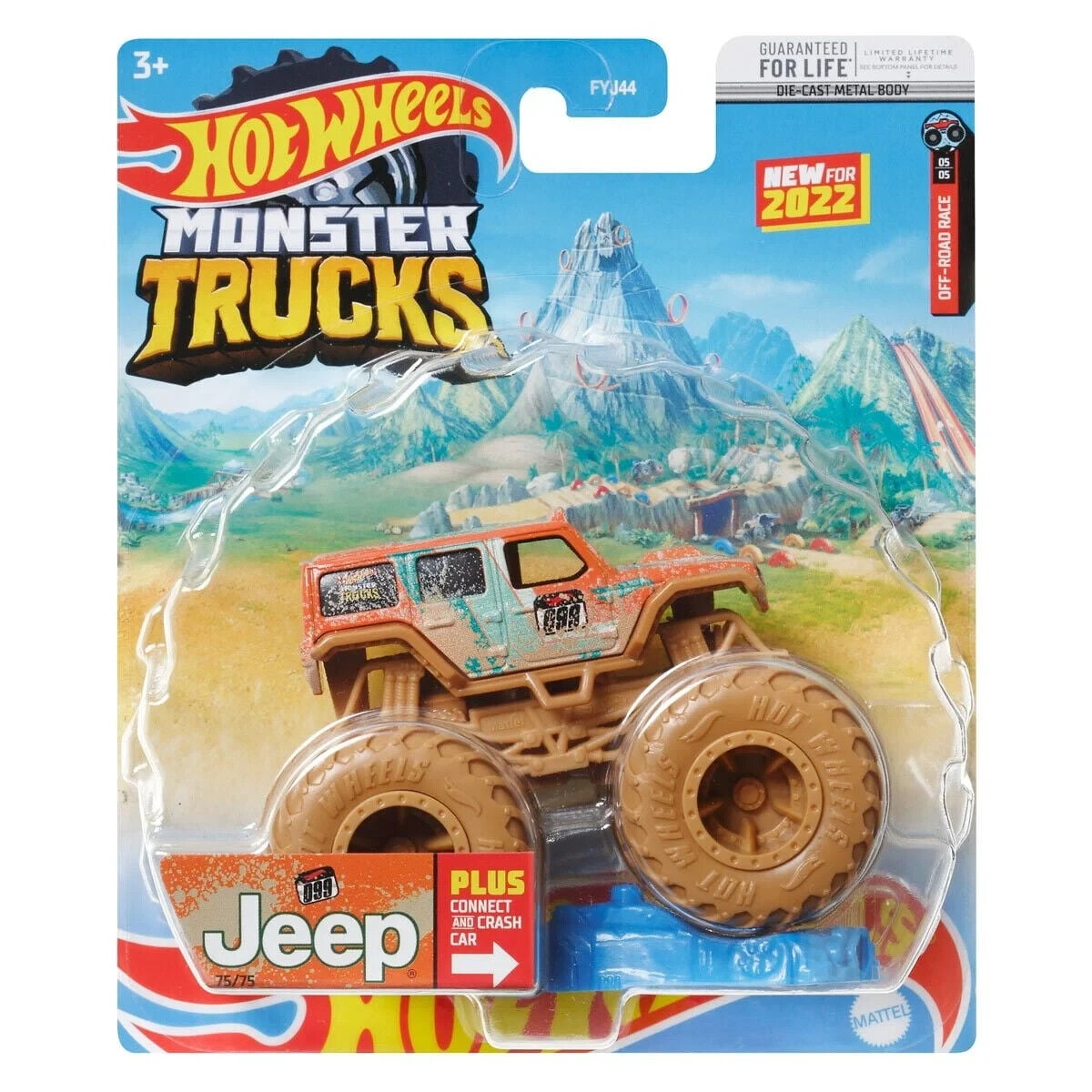 Hot Wheels Monster Trucks Jeep 75/75 Off Road Race