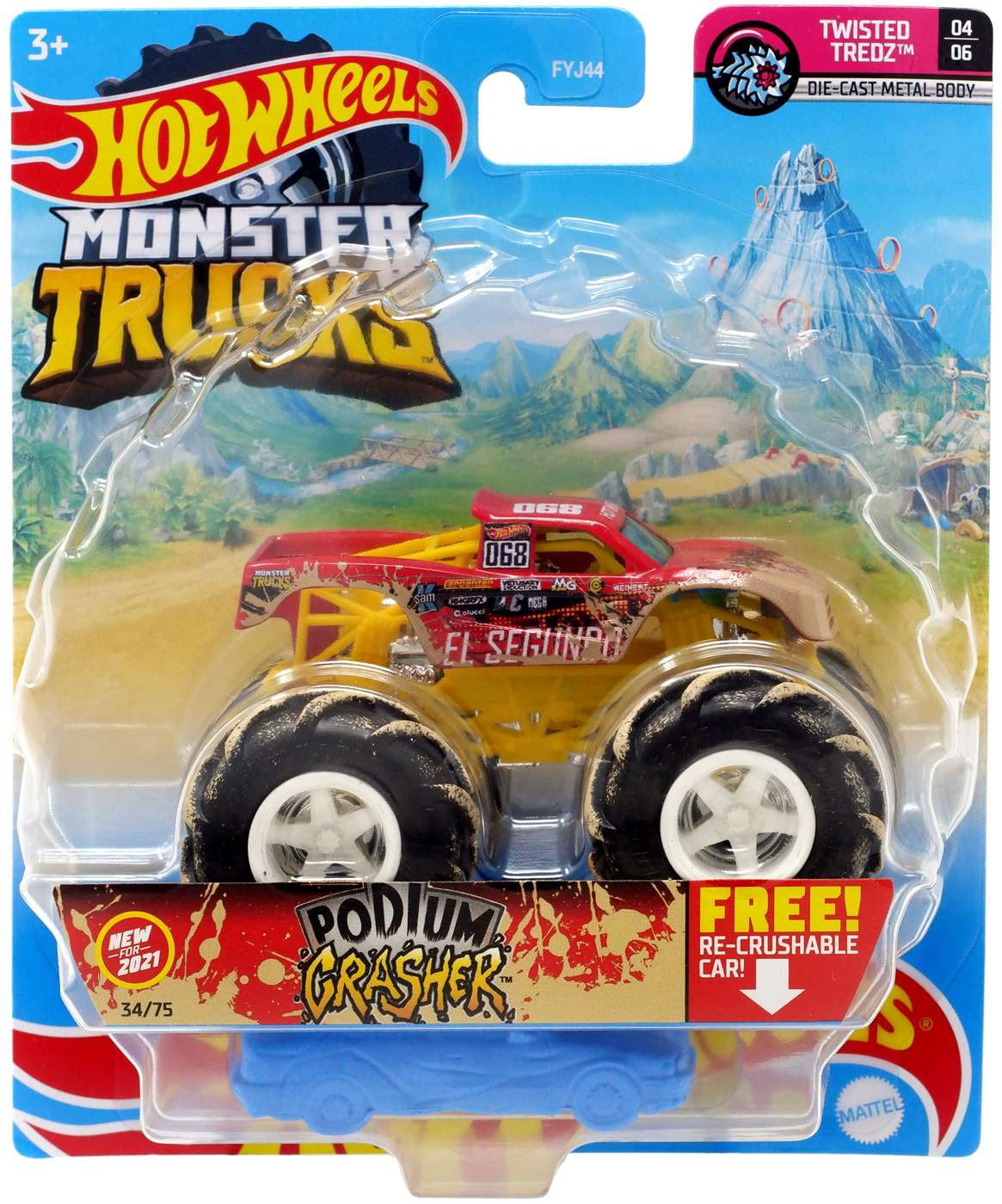 Hot Wheels Monster Trucks LIVE Podium Crasher Diecast Car