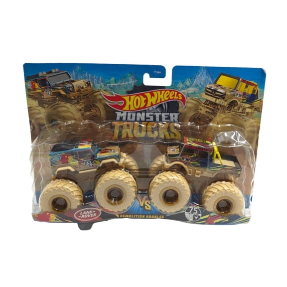 Hot Wheels Monster Trucks Land Rover vs 75 Unimog 1:64 Scale