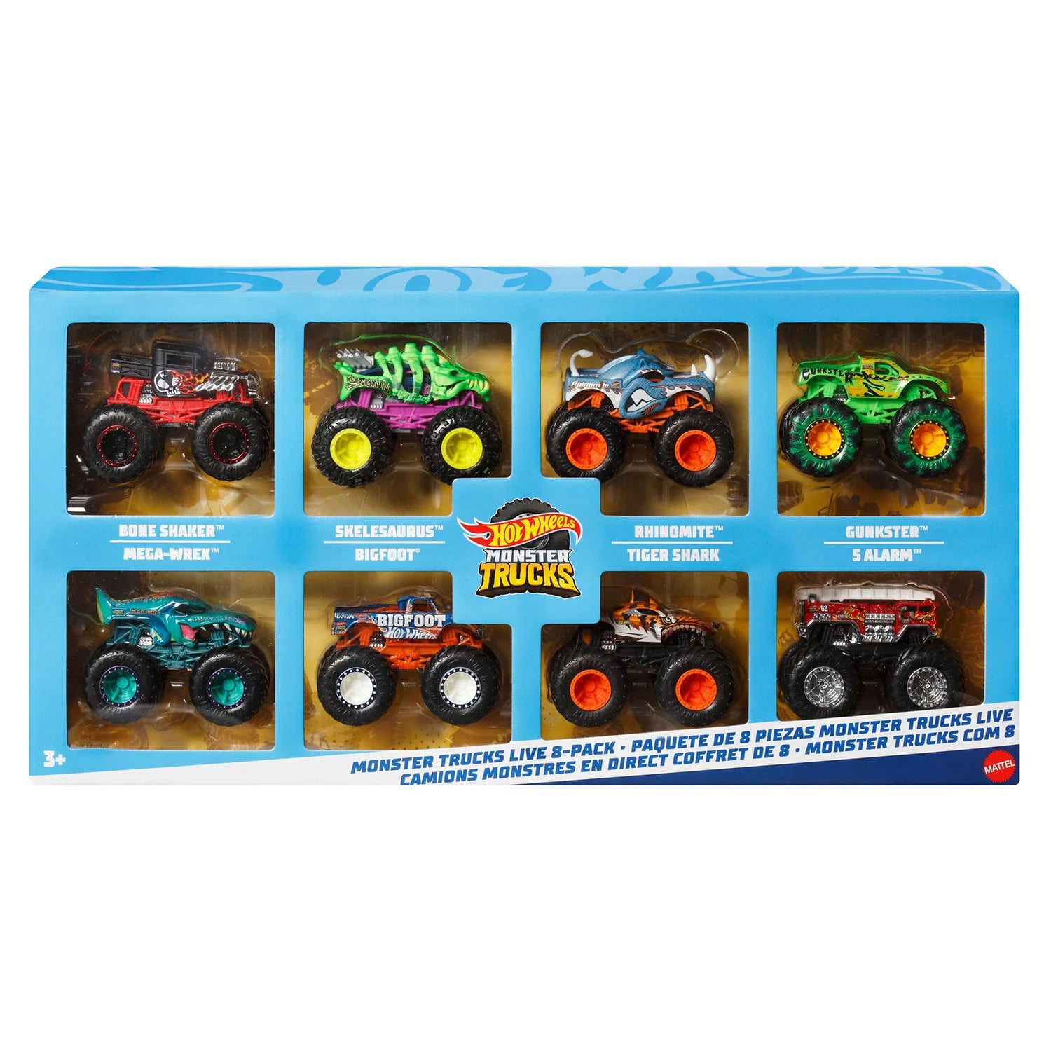 Hot Wheels Monster Trucks Live Diecast Car 8-Pack (2024)