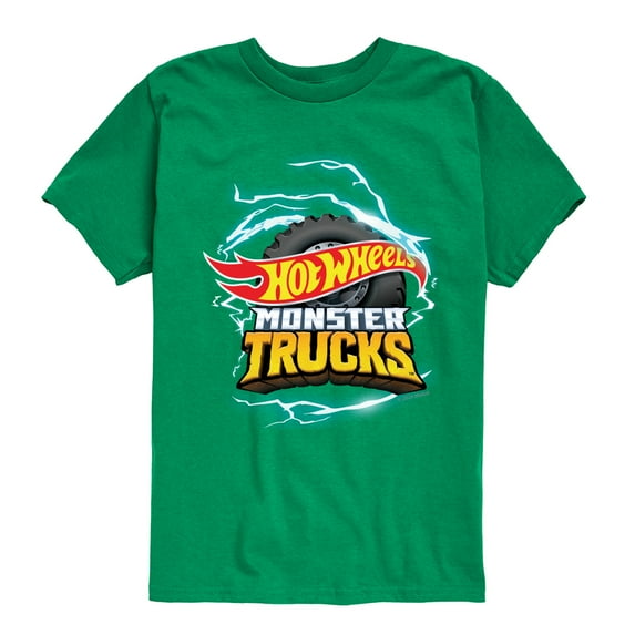 Hot Wheels - Monster Trucks Logo - Kids Toddler And Youth Short Sleeve Tee