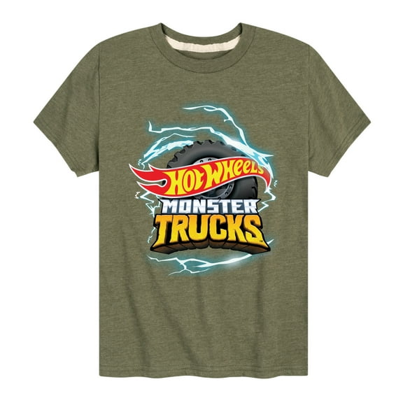 Hot Wheels - Monster Trucks Logo - Kids Toddler And Youth Short Sleeve Tee