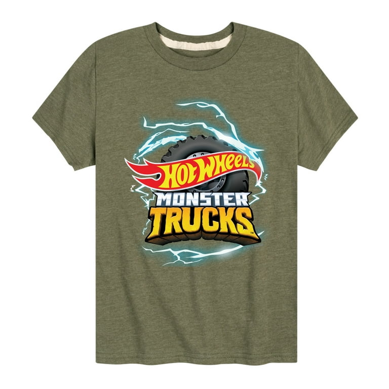 Hot Wheels Monster Trucks Logo Kids Toddler And Youth Short