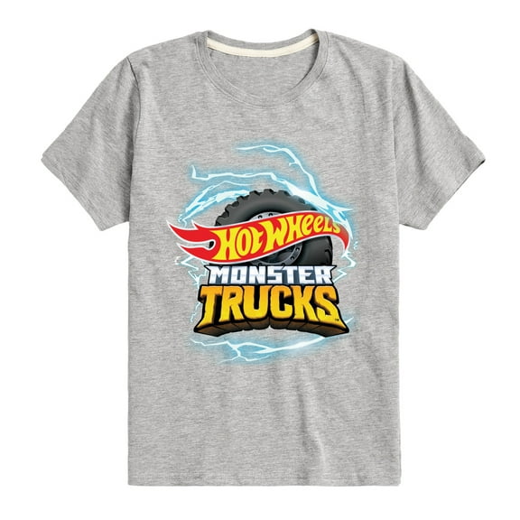 Hot Wheels - Monster Trucks Logo - Kids Toddler And Youth Short Sleeve Tee