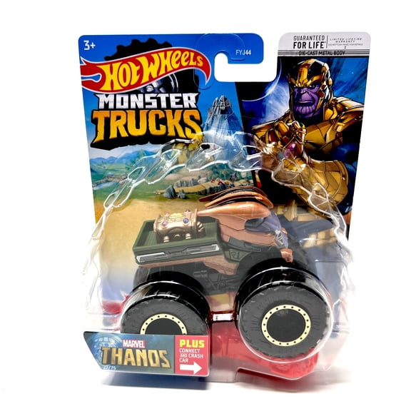 Hot Wheels Monster Trucks Marvel Thanos Plus Connect and Crash Car