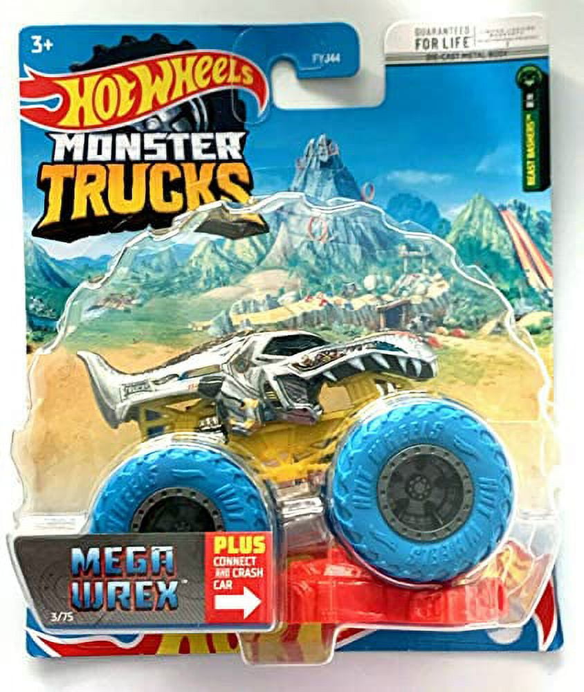 Hot Wheels Monster Trucks Carro Chompin' Mega Wrex Gigante Veículo  Caminhões com 1:64 Escala Die