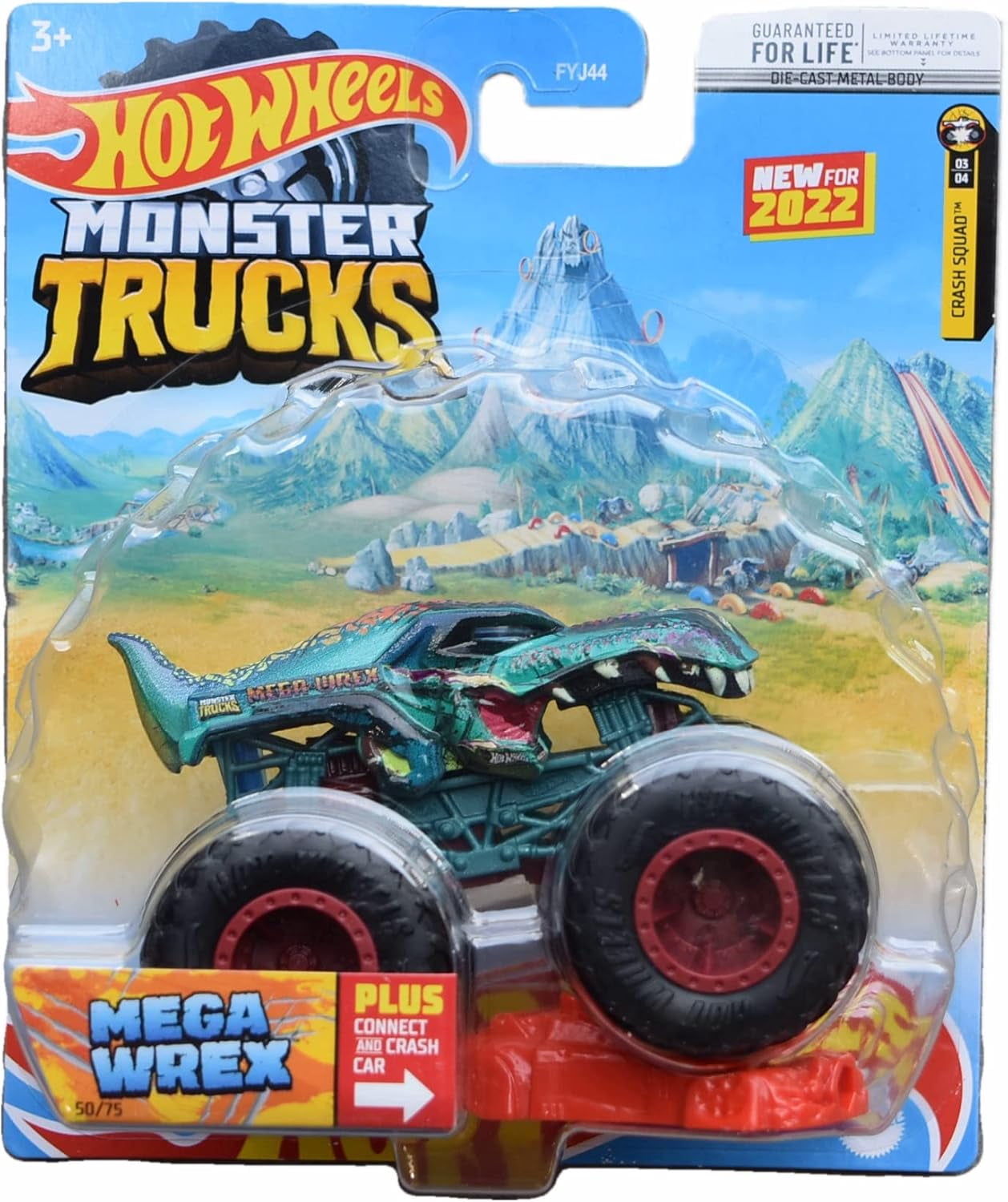 Hot Wheels Monster Trucks Mega Wrex Plus Connect and Crash Car 50/75