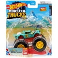 thumbnail image 1 of Hot Wheels Monster Trucks Night Shifter with Connect and Crash Car 1/75 Aqua Blue 1:64 Scale Vehicle, 1 of 1