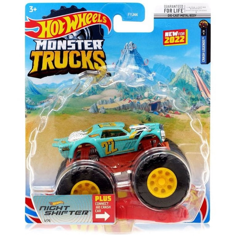 Hot Wheels Monster Trucks Night Shifter with Connect and Crash Car