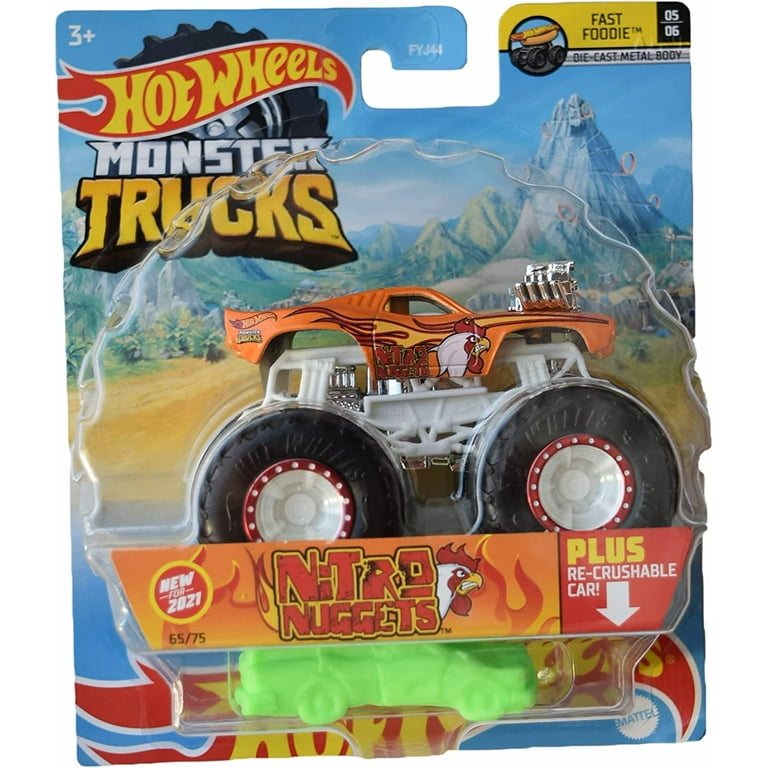 Hot Wheels Monster Trucks Nitro Nuggets 1:64 Scale Includes Re