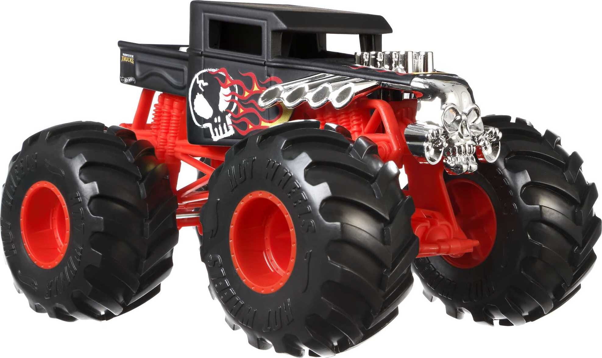  Hot Wheels Monster Trucks Bone Shaker die-cast 1:24 Scale  Vehicle with Giant Wheels for Kids Age 3 to 8 Years Old Great Gift Toy  Trucks Large Scales : Toys & Games