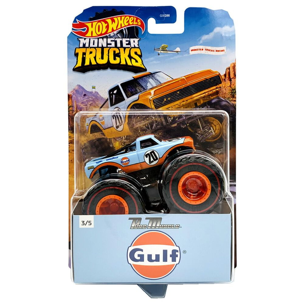 Hot Wheels Monster Trucks Pure Muscle Gulf 1:64 Scale Diecast Monster Truck