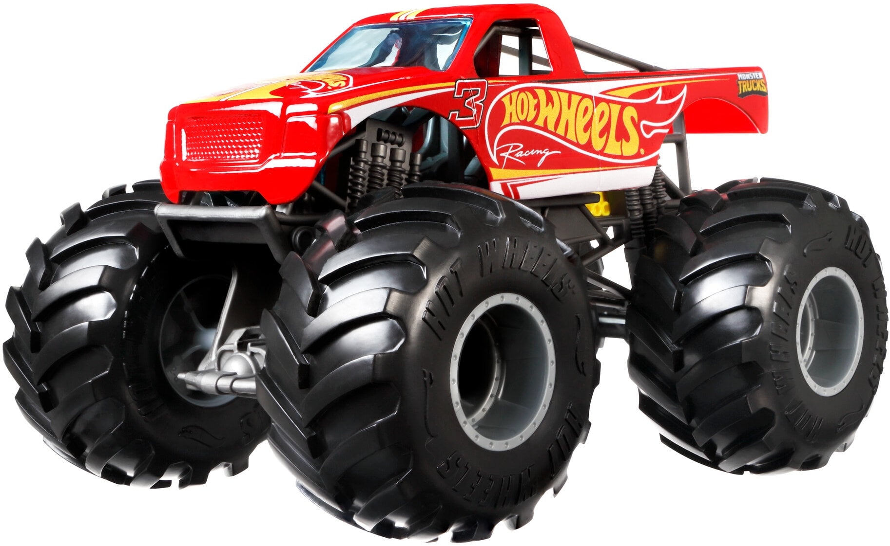 Hot Wheels - Monster Trucks Transport Truck, Includes 3 Cars, Multicolor  (Mattel GGB64)