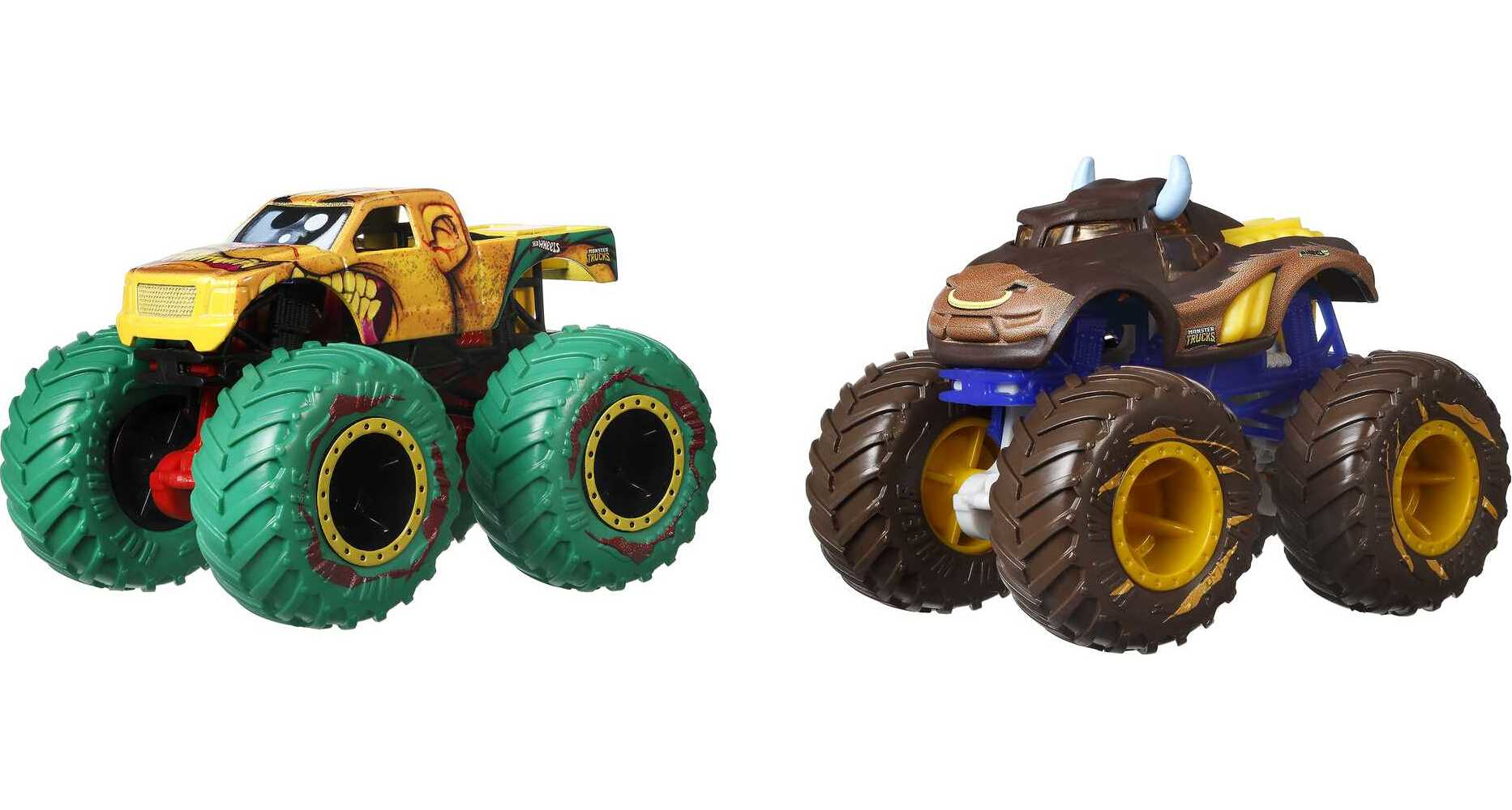 Hot Wheels Monster Trucks Roarin' Rumble 2-Pack of 1:64 Scale Toy Trucks (Styles May Vary) - image 1 of 4