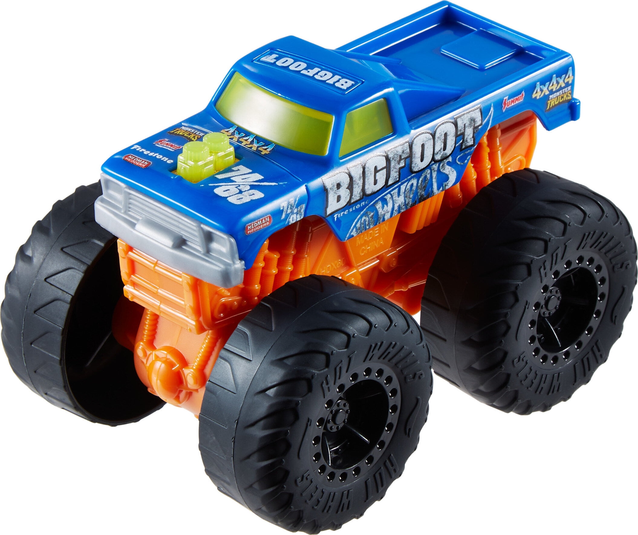 Hot Wheels Monster Trucks RC Rhinomite Transforms into Launcher, Includes  1:64 Scale Toy Truck 