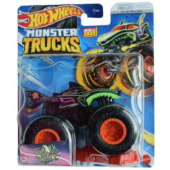 Hot Wheels Monster Trucks Shark Wreak, Car Set