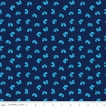 Hot Wheels Monster Trucks Silhouette Navy Cotton Fabric