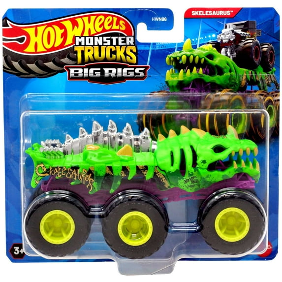 Hot Wheels Monster Trucks Skelesaurus Diecast Car