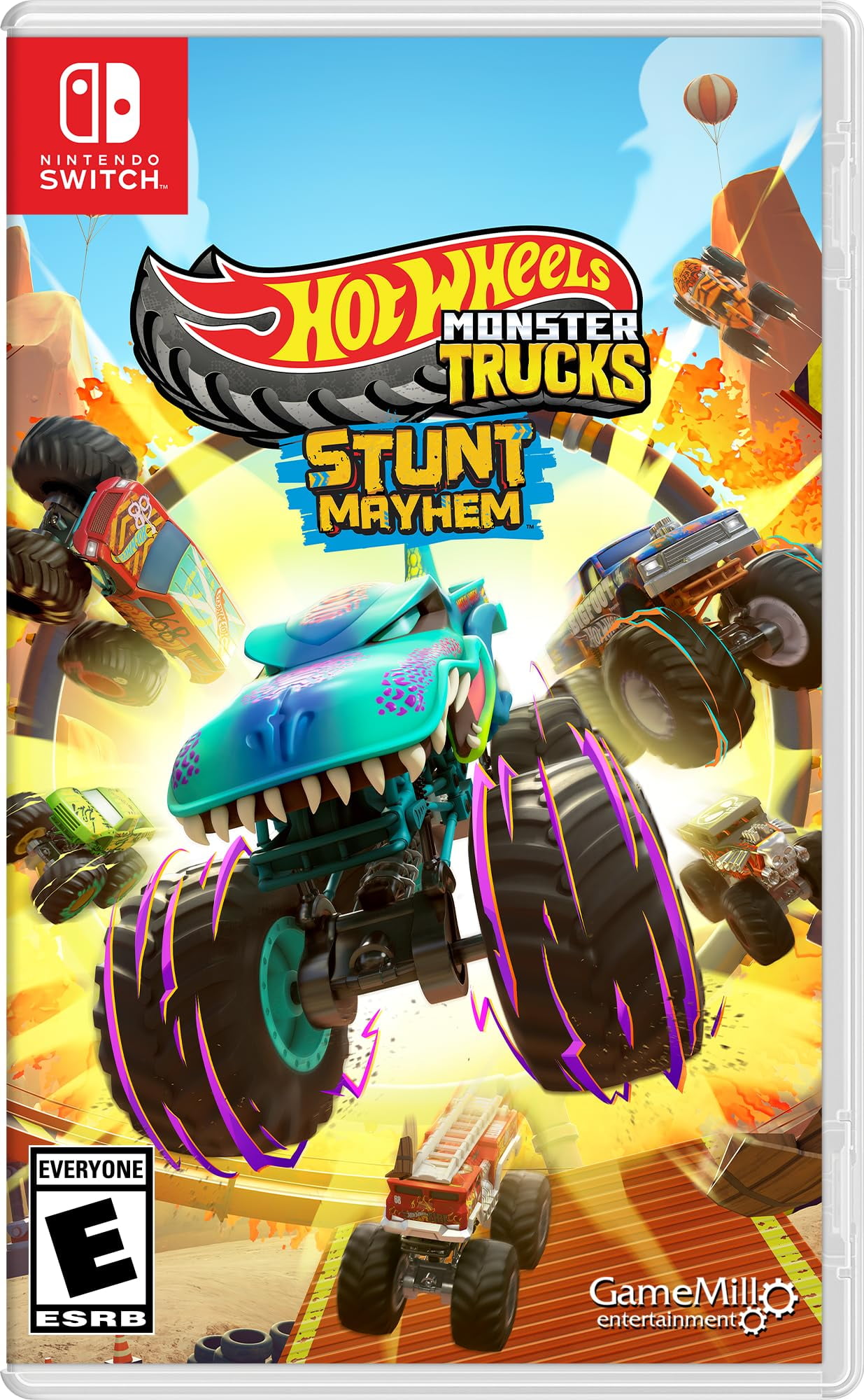 Free Shipping! GameMill Hot Wheels Monster Trucks Stunt Mayhem
