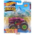 thumbnail image 1 of Hot Wheels Monster Trucks Too S'Cool Bus (Pink) 1:64 Scale Includes Connect and Crash Car, 1 of 1