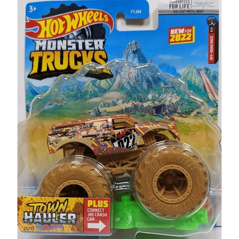 Hot Wheels Monster Trucks Town Hauler - Connect and Crash Car
