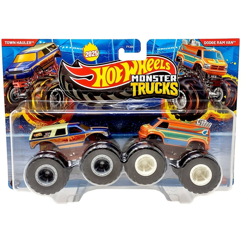 Hot Wheels Monster Trucks Town Hauler Dodge Ram Van Diecast Car
