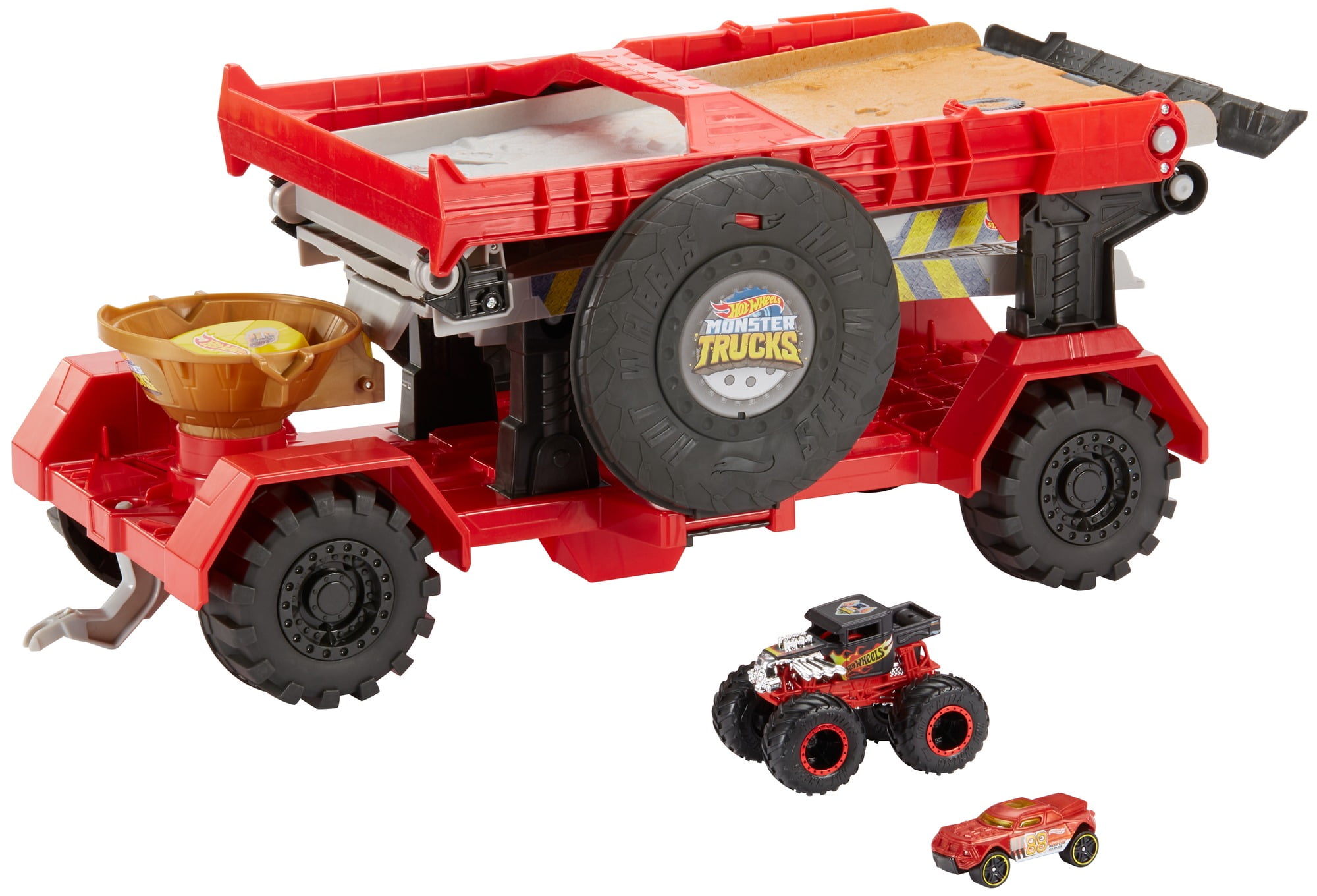 Hot wheels monster truck transporter new arrivals
