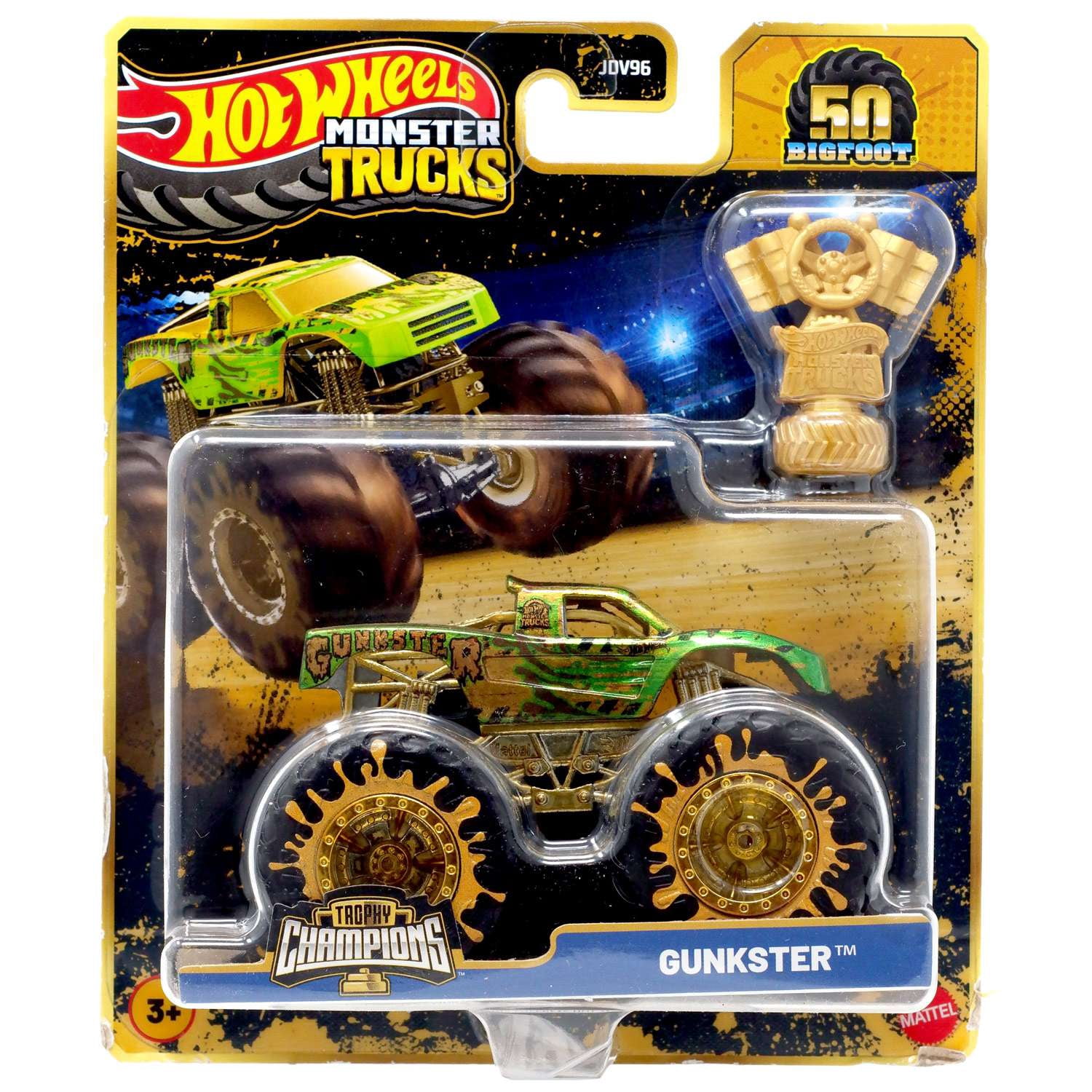 ミニカー Hot Wheels Monster Trucks Trophy Hot Wheels Monster Trucks Trophy Champions Gunkster Diecast Car