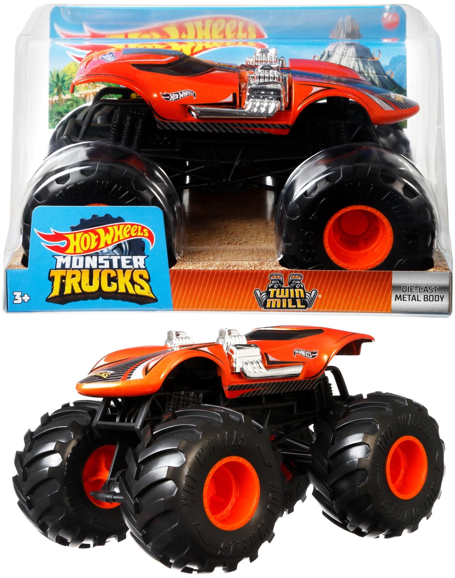 Hot Wheels Monster Trucks Bone Shaker 1:24 Scale Die-Cast Toy Vehicles For  Kids 3 Years and Up 