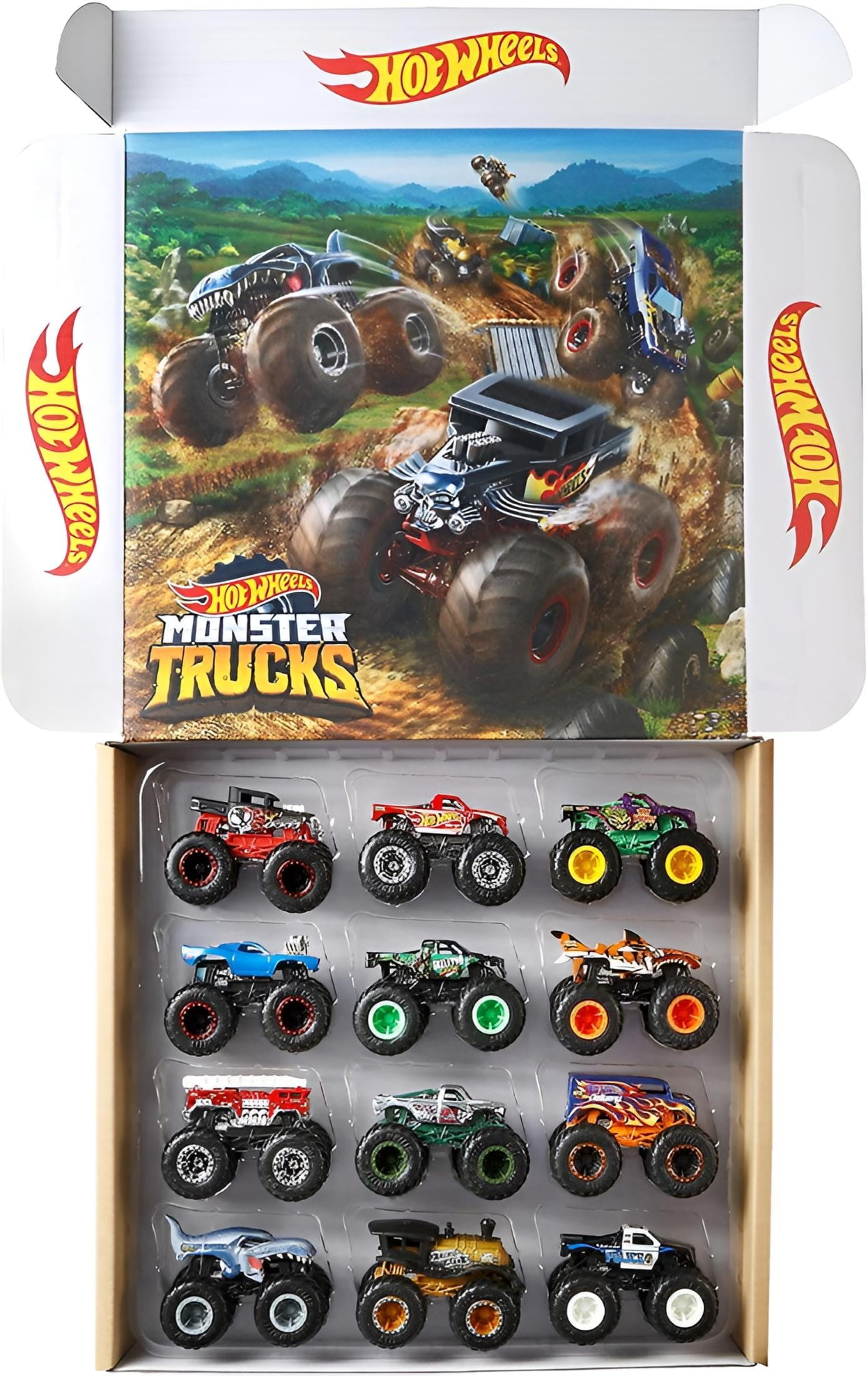Hot Wheels Monster Trucks Ultimate Chaos Die Cast Car 12 Pack