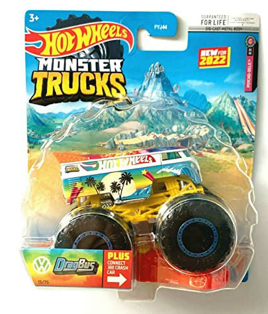 Hot Wheels Car Monster Trucks Big Foot Connect And Crash Car Collector  Edition Metal Diecast Model Cars Kids Toys Gift