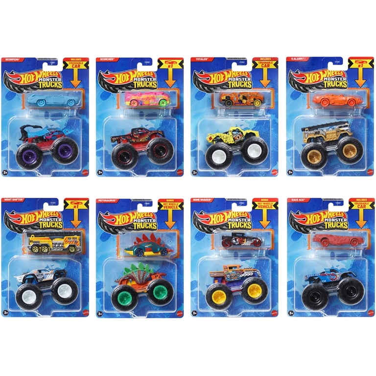 Hot Wheels Monster Trucks 大量セット（100台セット） Hot Wheels Monster Trucks with Crushable Car, Race, Smash, Crash