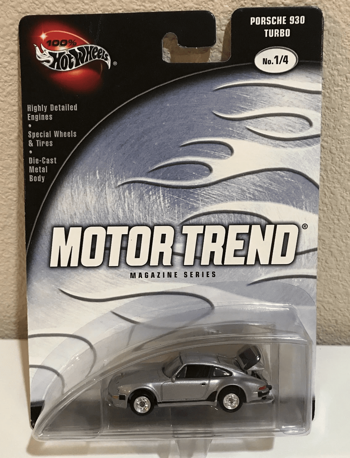 【100% HOTWHEELS 】Porsche930 turbo silver Hot Wheels Motor Trend Magazine Series Porsche 930 Turbo