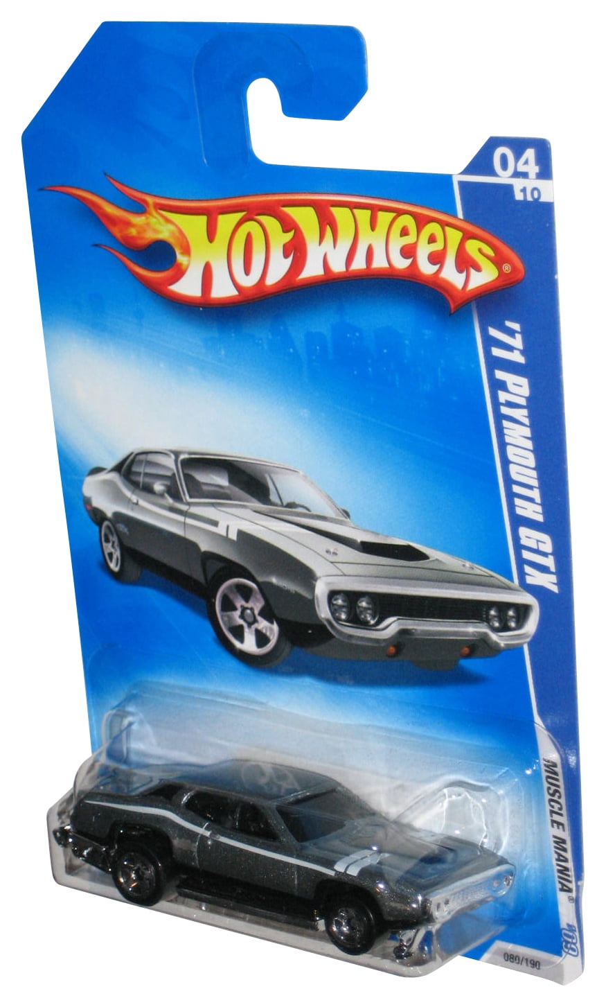 Hot Wheels Muscle Mania '09 04/10 Silver '71 Plymouth GTX Car 080