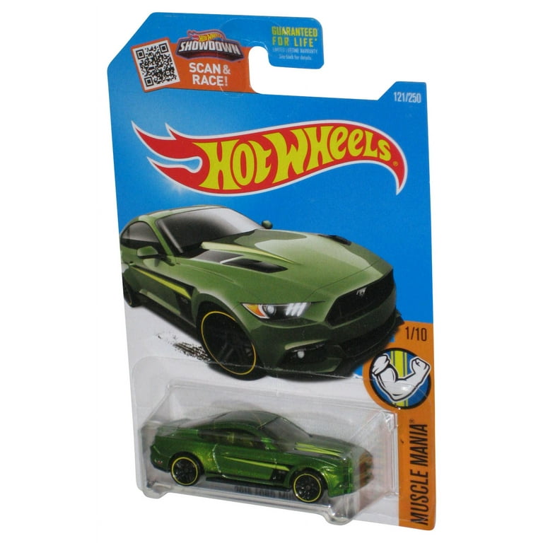 Hot Wheels Muscle Mania 1/10 2015 Green Ford Mustang GT Car 121