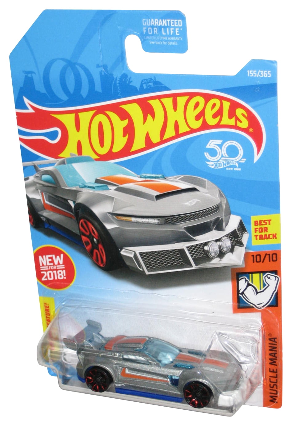 Hot Wheels Muscle Mania 10 10 2018 Gray Track Ripper Toy Car 155 365 Walmart
