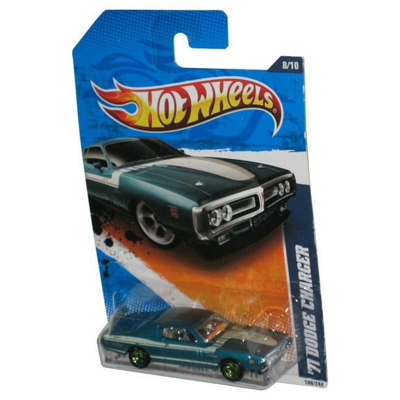 Hot Wheels Muscle Mania '11 8/10 Blue '71 Dodge Charger Toy Car 108/244