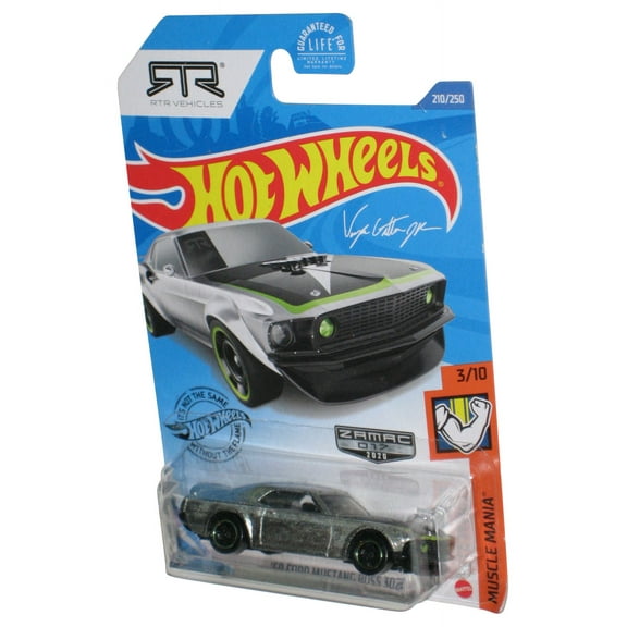 Hot Wheels Muscle Mania 3/10 (2017) Black '69 Ford Mustang Boss 302 Car 210/250