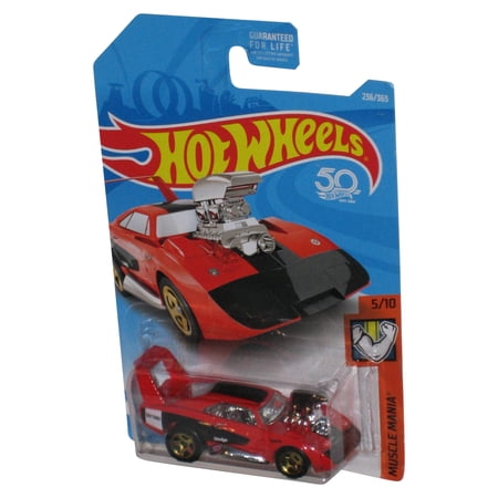 Hot Wheels Muscle Mania 5/10 (2017) Red Dodge Charger Daytona Toy Car 236/365