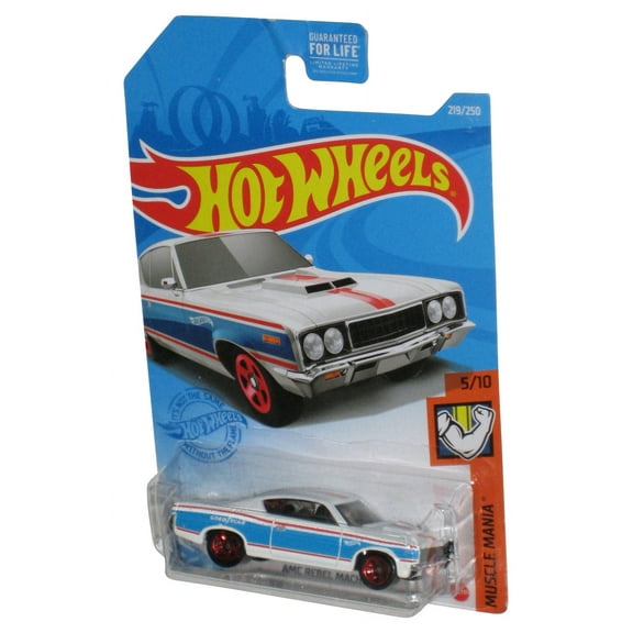 Hot Wheels Muscle Mania 5/10 (2020) White AMC Rebel Machine Toy Car 219/250