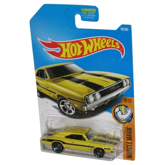 Hot Wheels Muscle Mania 6/10 (2015) Yellow '69 Dodge Charger 500 Car 95/365