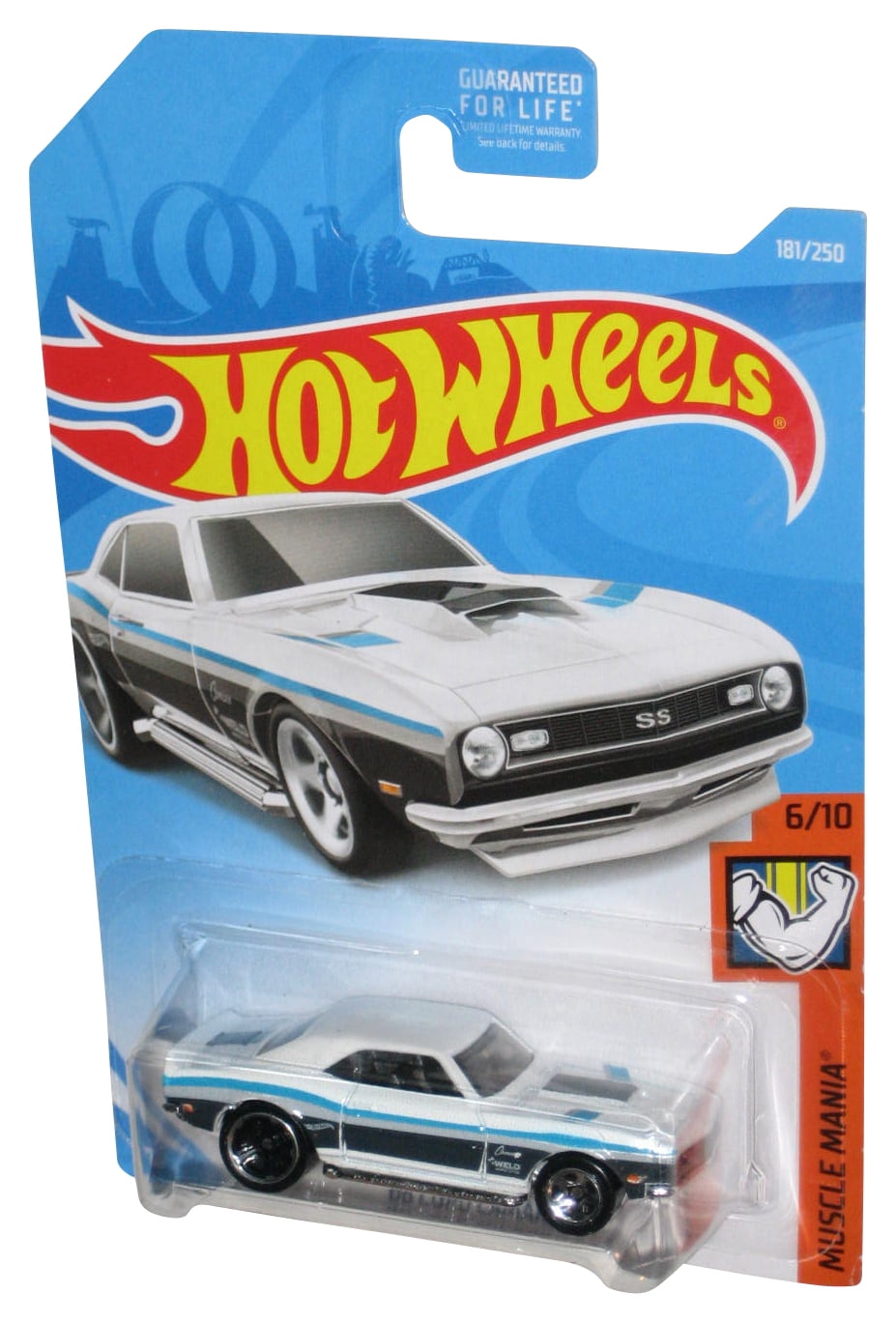 Hot Wheels Muscle Mania 6/10 (2017) White '68 Copo Camaro Toy Car 181/250