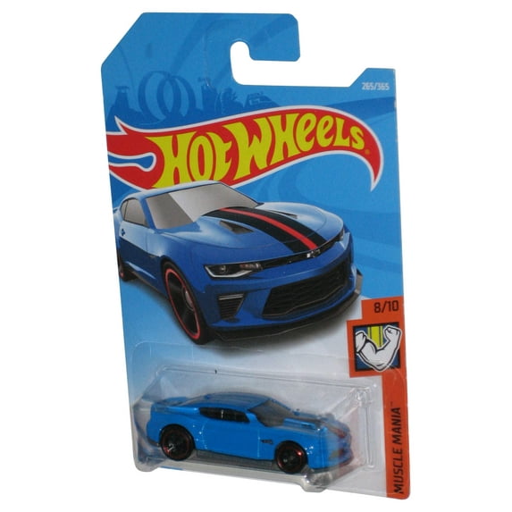 Hot Wheels Muscle Mania 8/10 (2017) Blue '18 Camaro SS Toy Car 265/365
