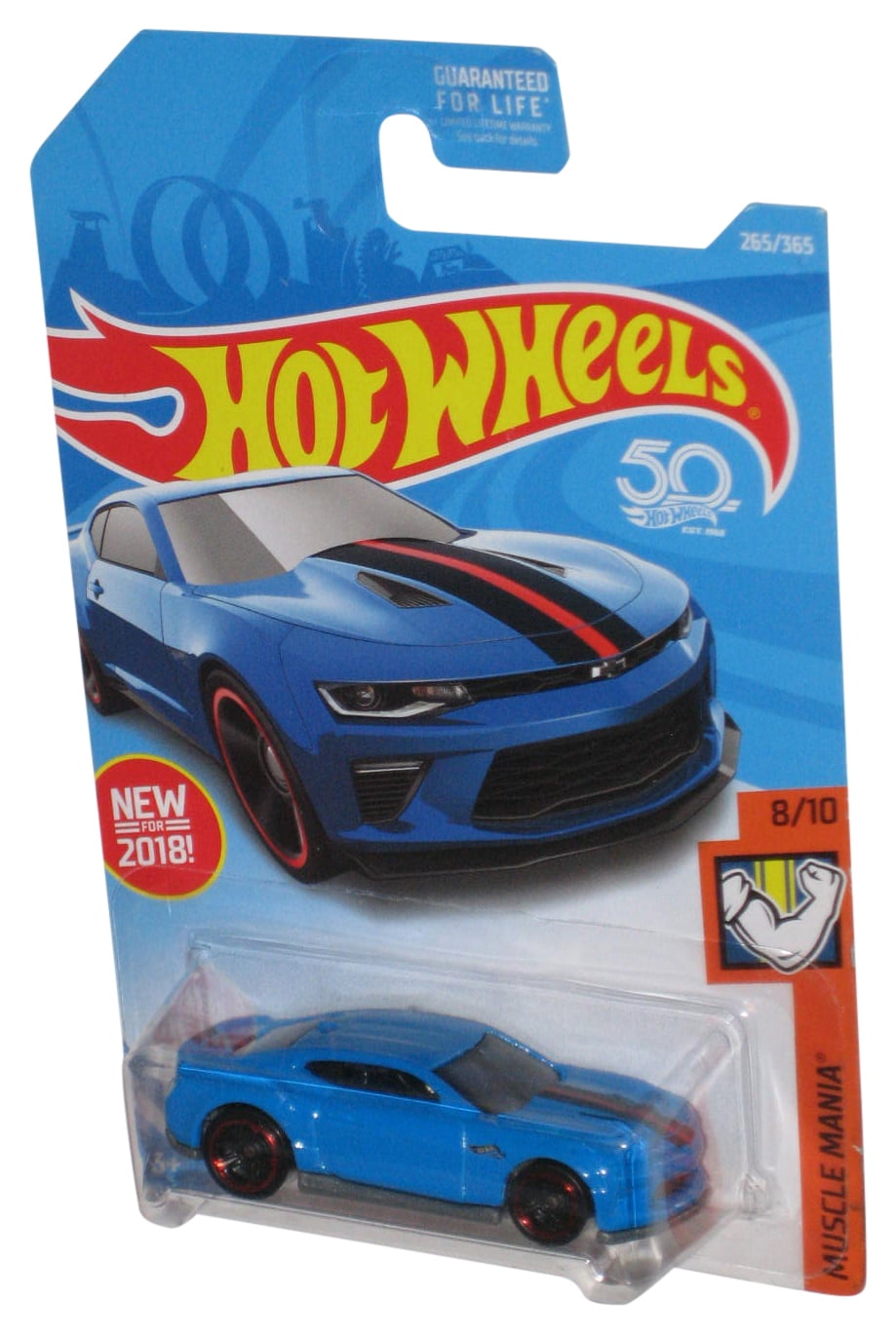 Hot Wheels Muscle Mania 8 10 2018 Blue 18 Camaro SS Toy Car 265 365 Walmart