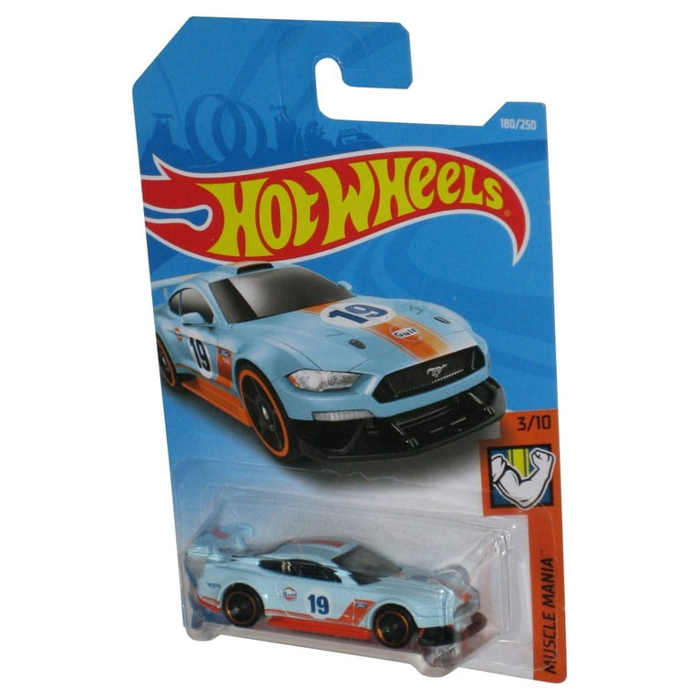 Hot Wheels Muscle Mania Custom 18 Ford Mustang GT Light Blue Orange Car 180 250 Walmart