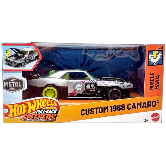 Hot Wheels Muscle Mania Custom 1968 Camaro Pullback Car