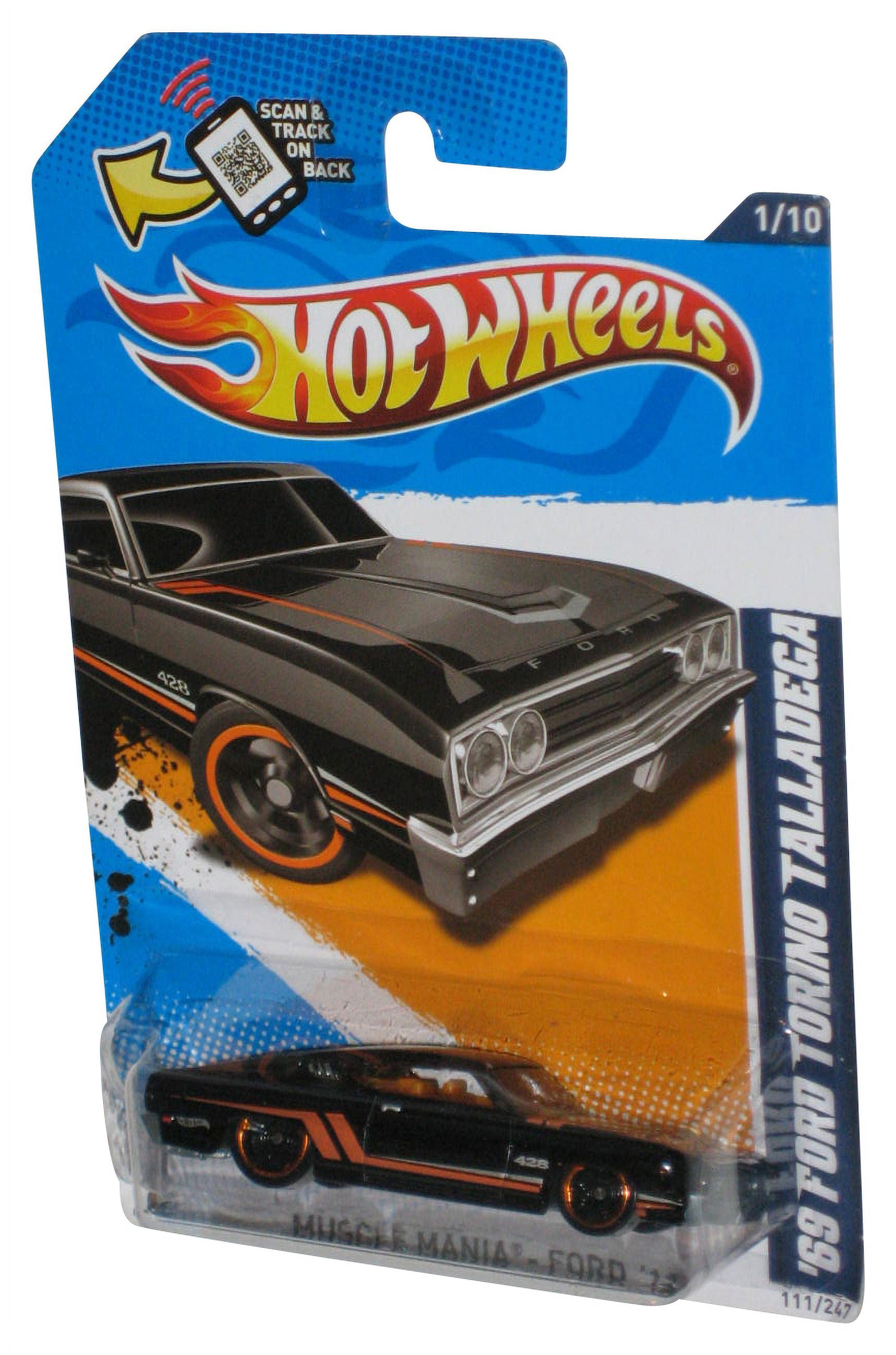 Hot Wheels Muscle Mania Ford 12 Black 69 Ford Torino Talladega 2011 Mattel Toy Car 111 247 Walmart