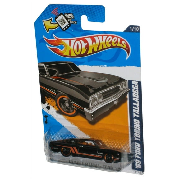 Hot Wheels Muscle Mania Ford '12 Black '69 Ford Torino Talladega (2011) Mattel Toy Car 111/247